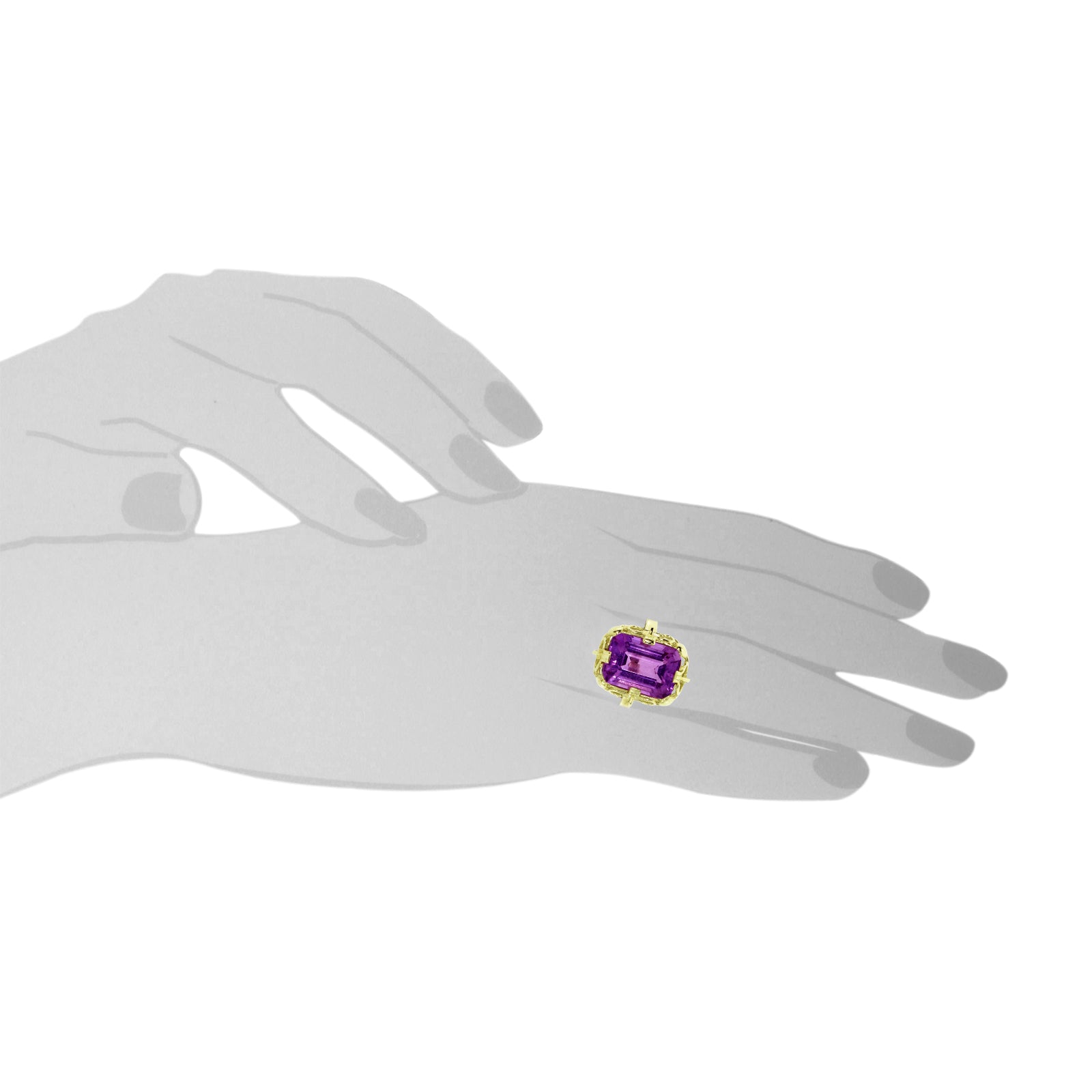 Ring Gold 333/000, Amethyst -Größe wählbar-