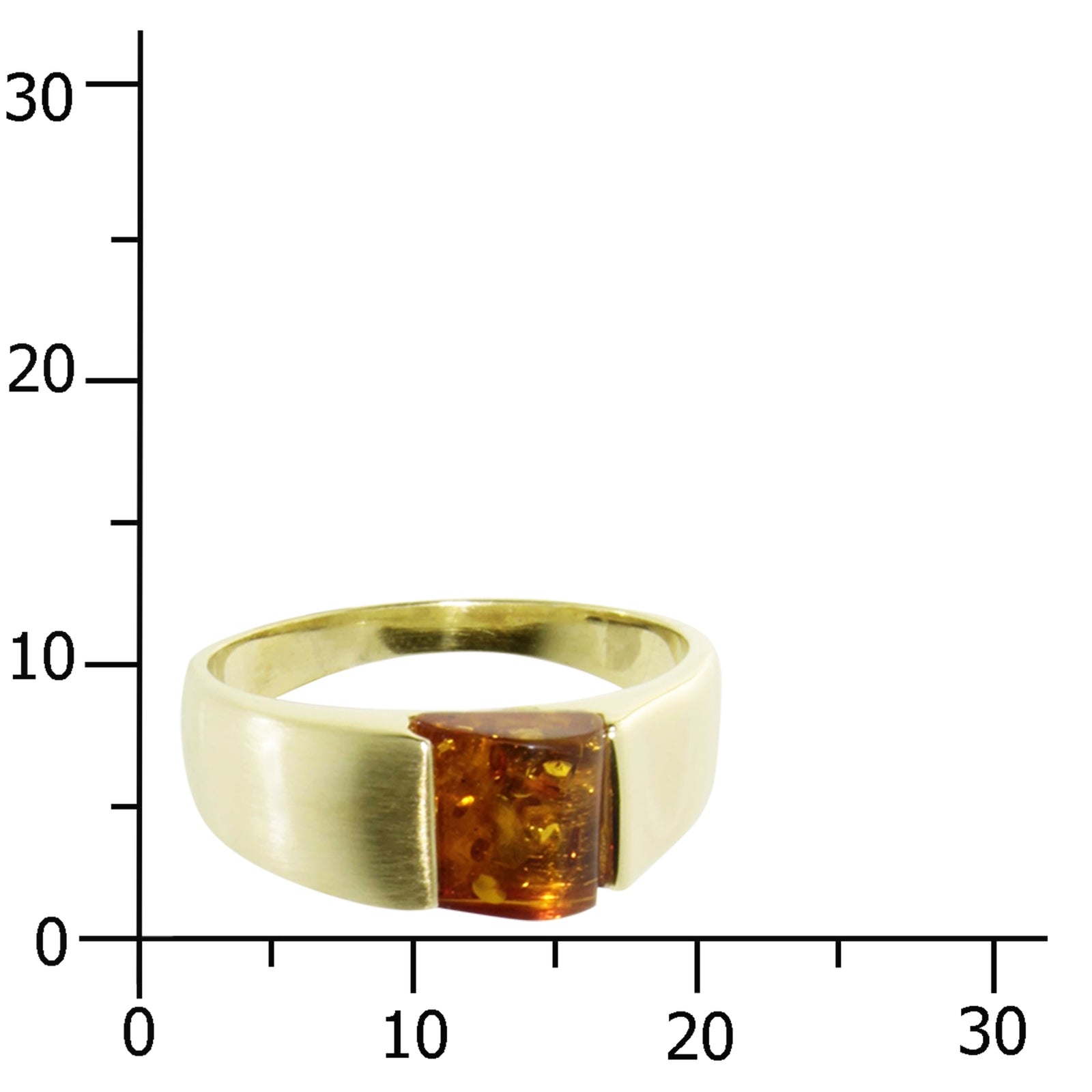Ring Gold 333/000, Bernstein -Größe wählbar-