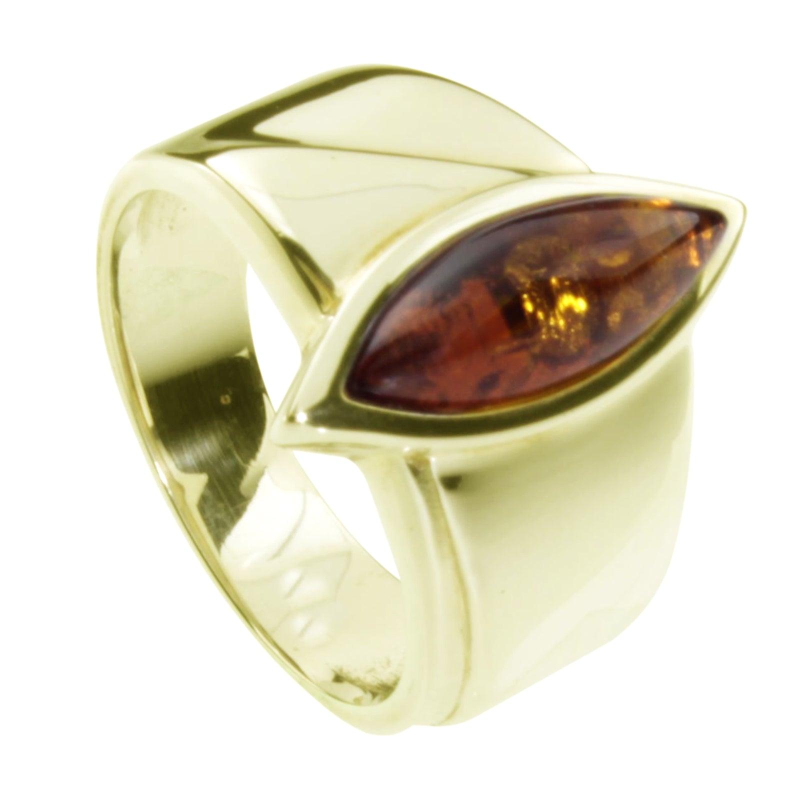 Ring Gold 333/000, Bernstein -Größe wählbar-