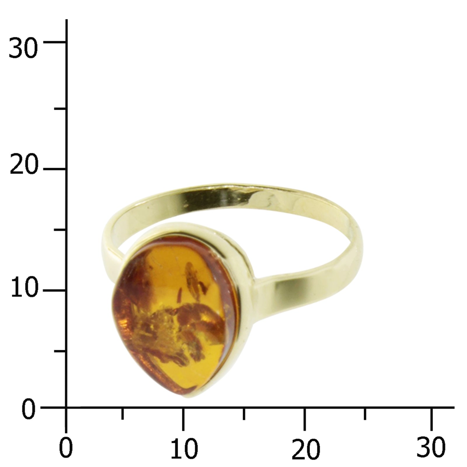 Ring Gold 333/000, Bernstein -Größe wählbar-