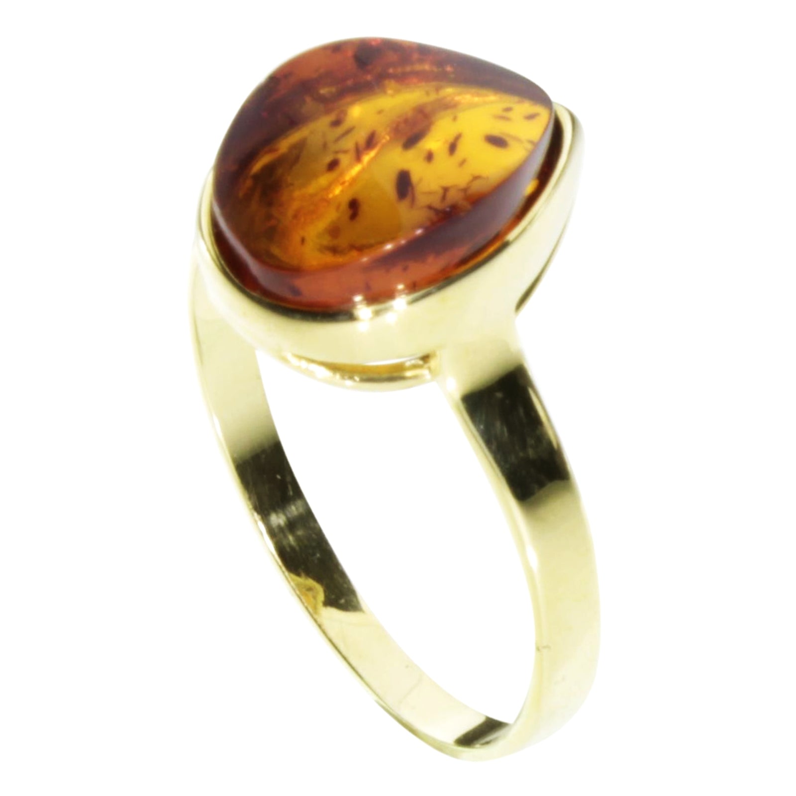 Ring Gold 333/000, Bernstein -Größe wählbar-