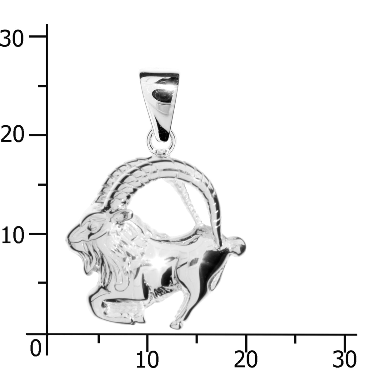 Anhänger Silber 925/000, Steinbock