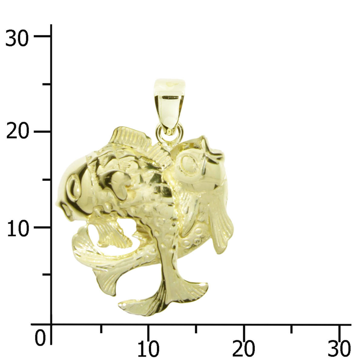 Anhänger Silber vergoldet, Fische