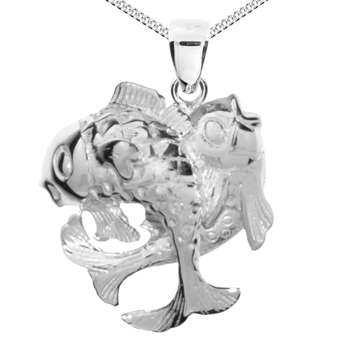 Kette mit Anhänger Silber 925/000, 42 cm, Fische