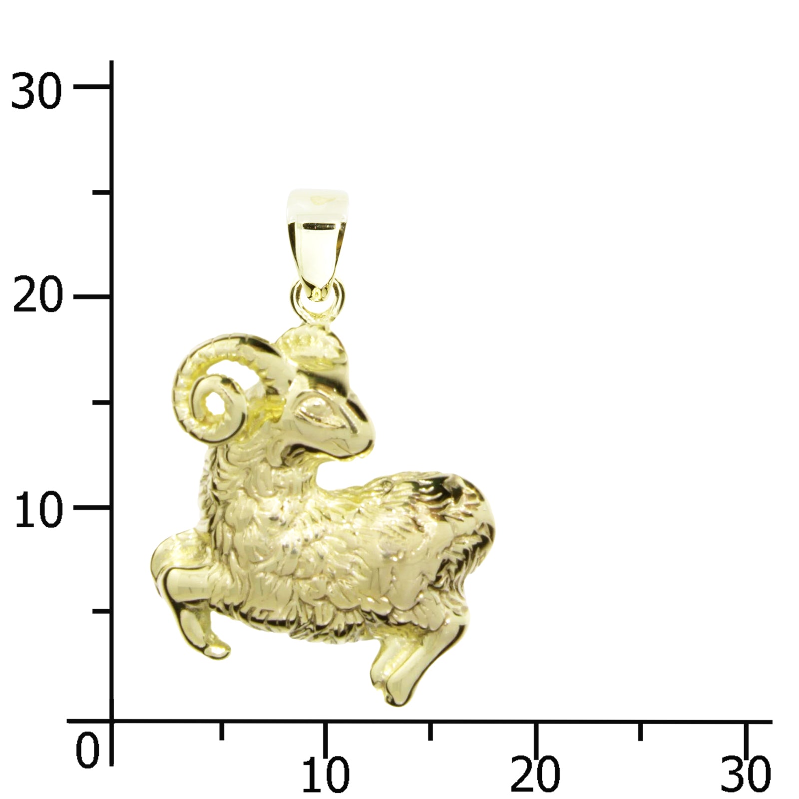 Anhänger Silber vergoldet, Widder
