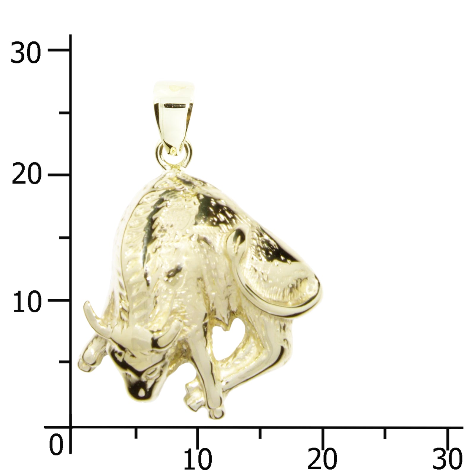 Anhänger Silber vergoldet, Stier