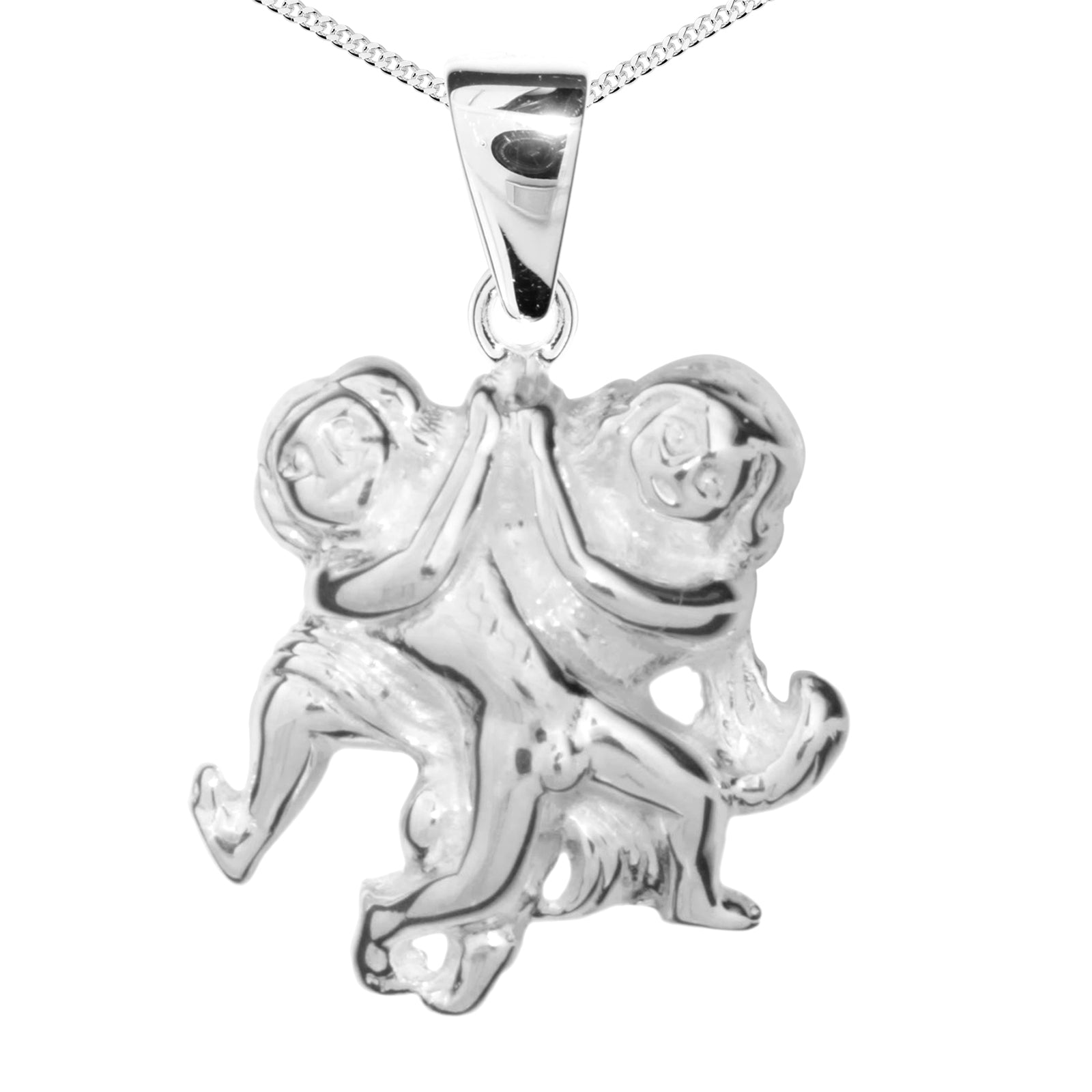 Kette mit Anhänger Silber 925/000, 42 cm, Zwilling