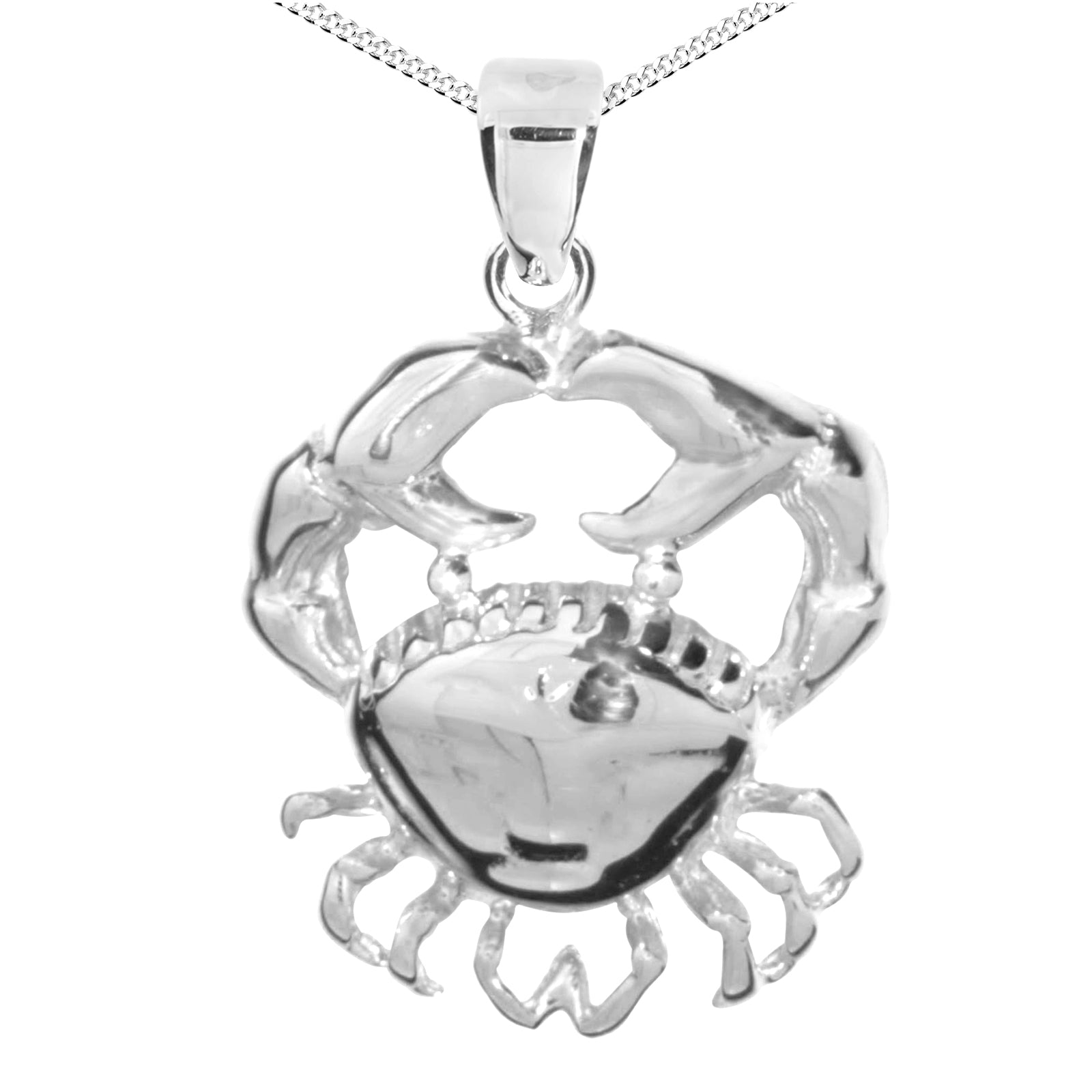 Kette mit Anhänger Silber 925/000, 42 cm, Krebs
