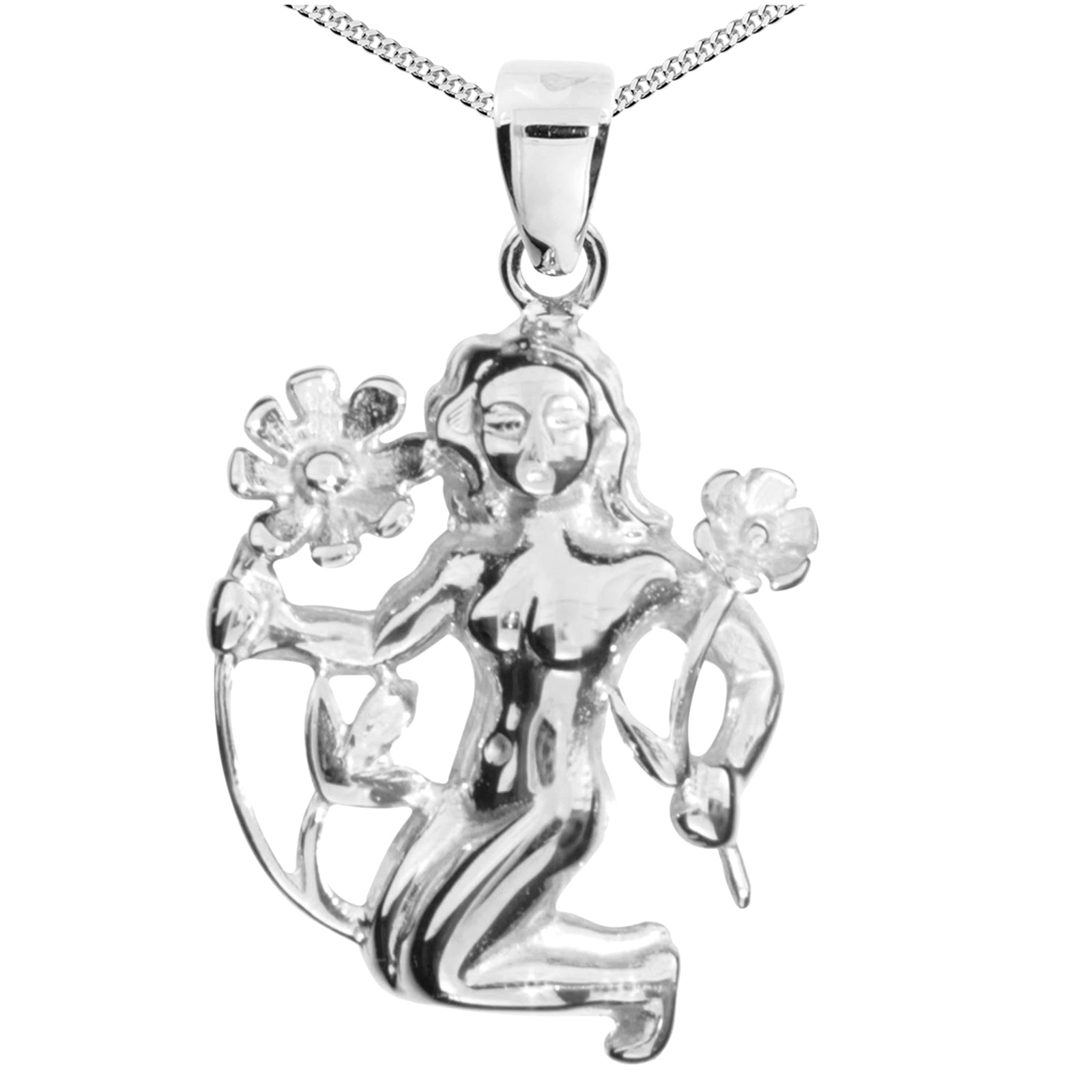 Kette mit Anhänger Silber 925/000, 42 cm, Jungfrau