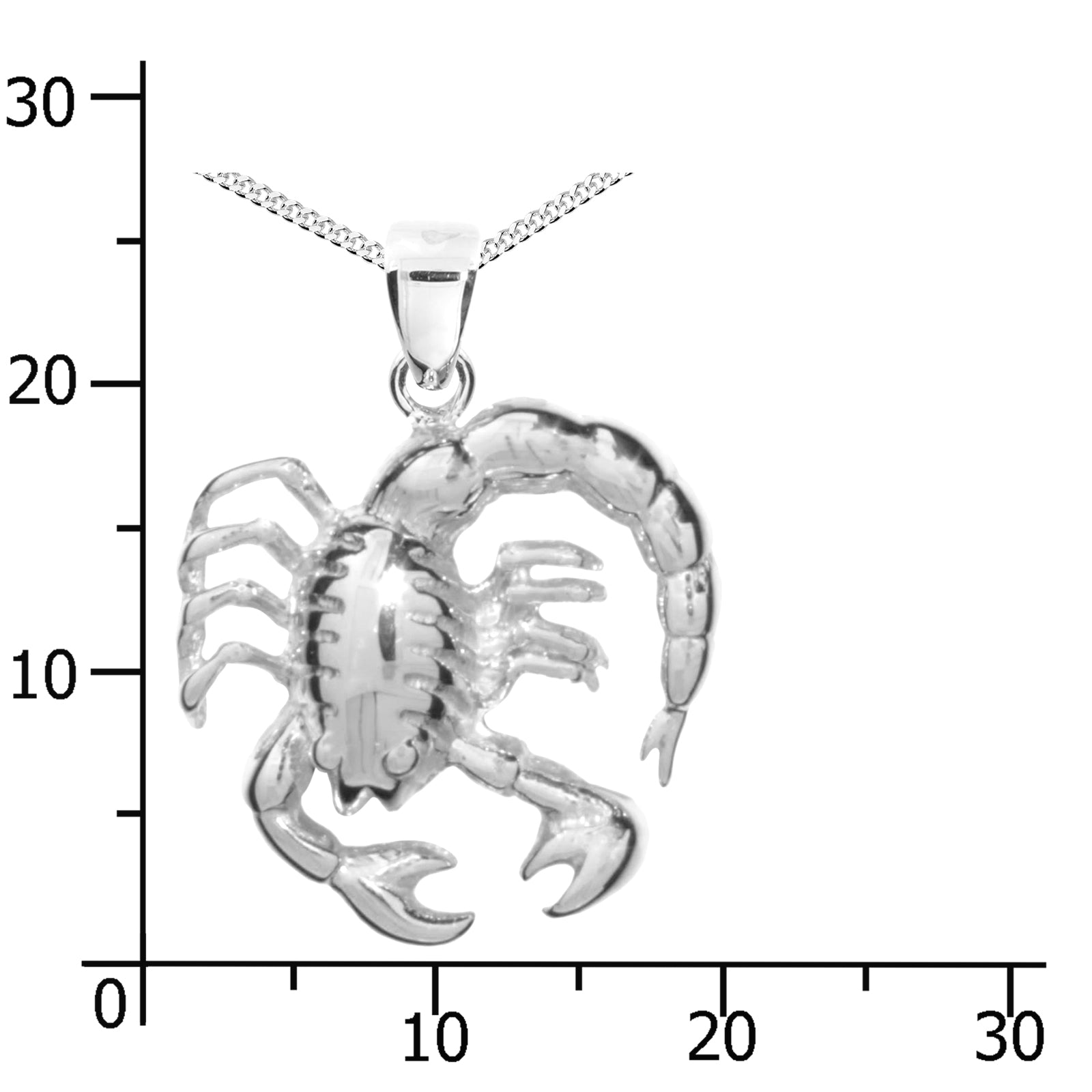 Kette mit Anhänger Silber 925/000, 42 cm, Skorpion