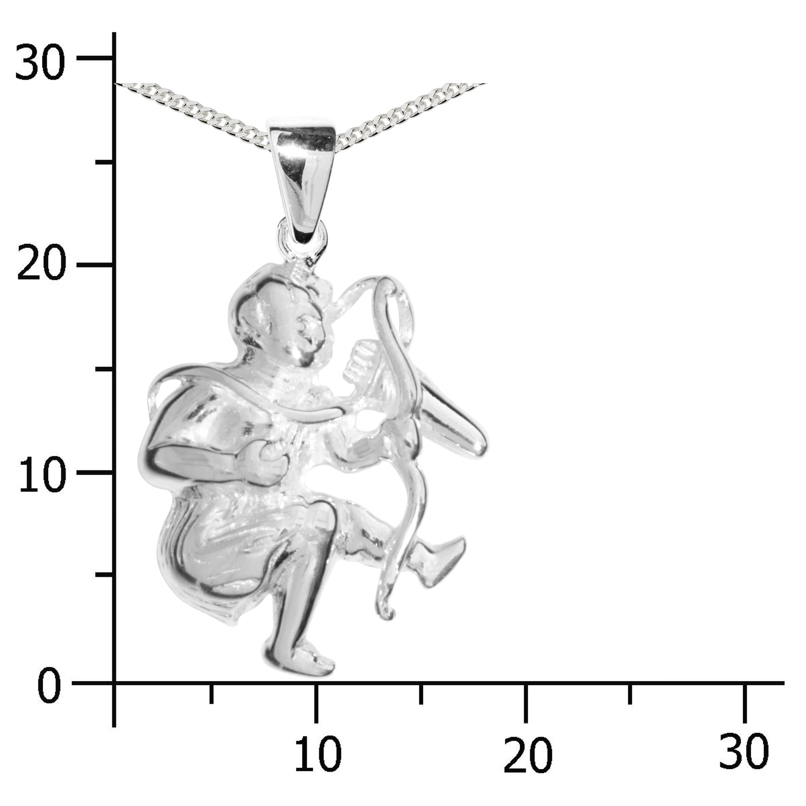 Kette mit Anhänger Silber 925/000, 42 cm, Schütze