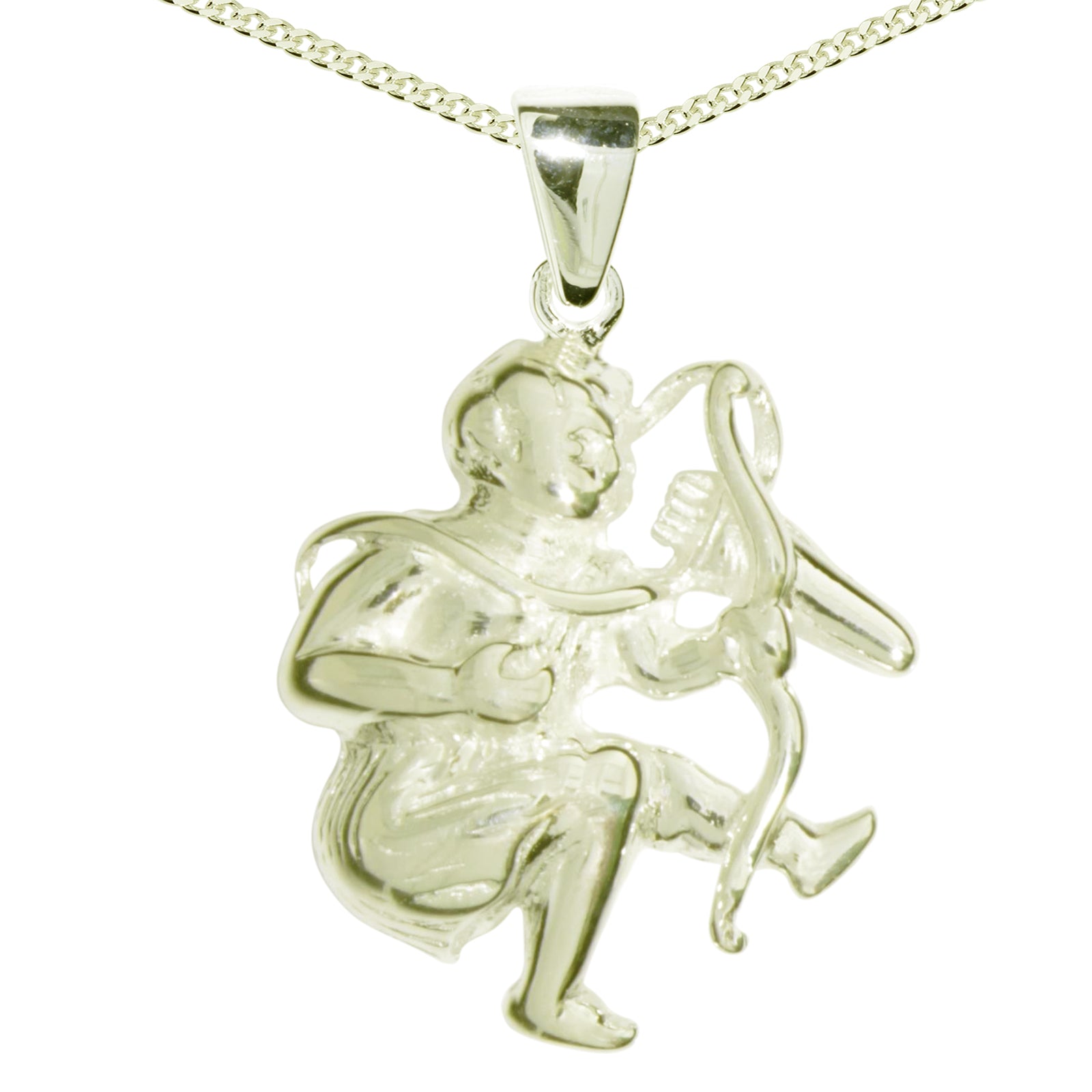 Kette mit Anhänger Silber vergoldet, 42 cm, Schütze