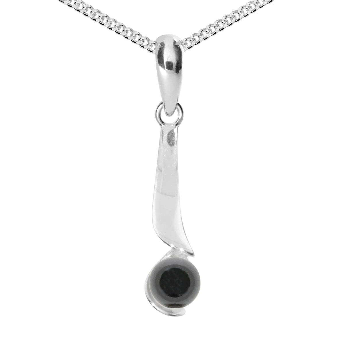 Kette mit Anhänger Silber 925/000, 45 cm, Hämatit