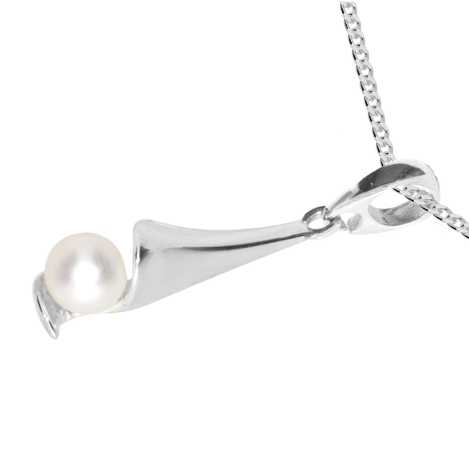 Kette mit Anhänger Silber 925/000, 45 cm, Zuchtperle