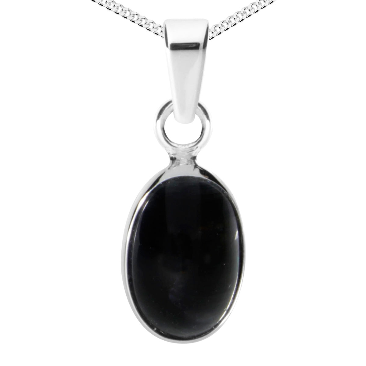 Kette mit Anhänger. Silber 925/000, 42 cm oder 45 cm, Falkenauge