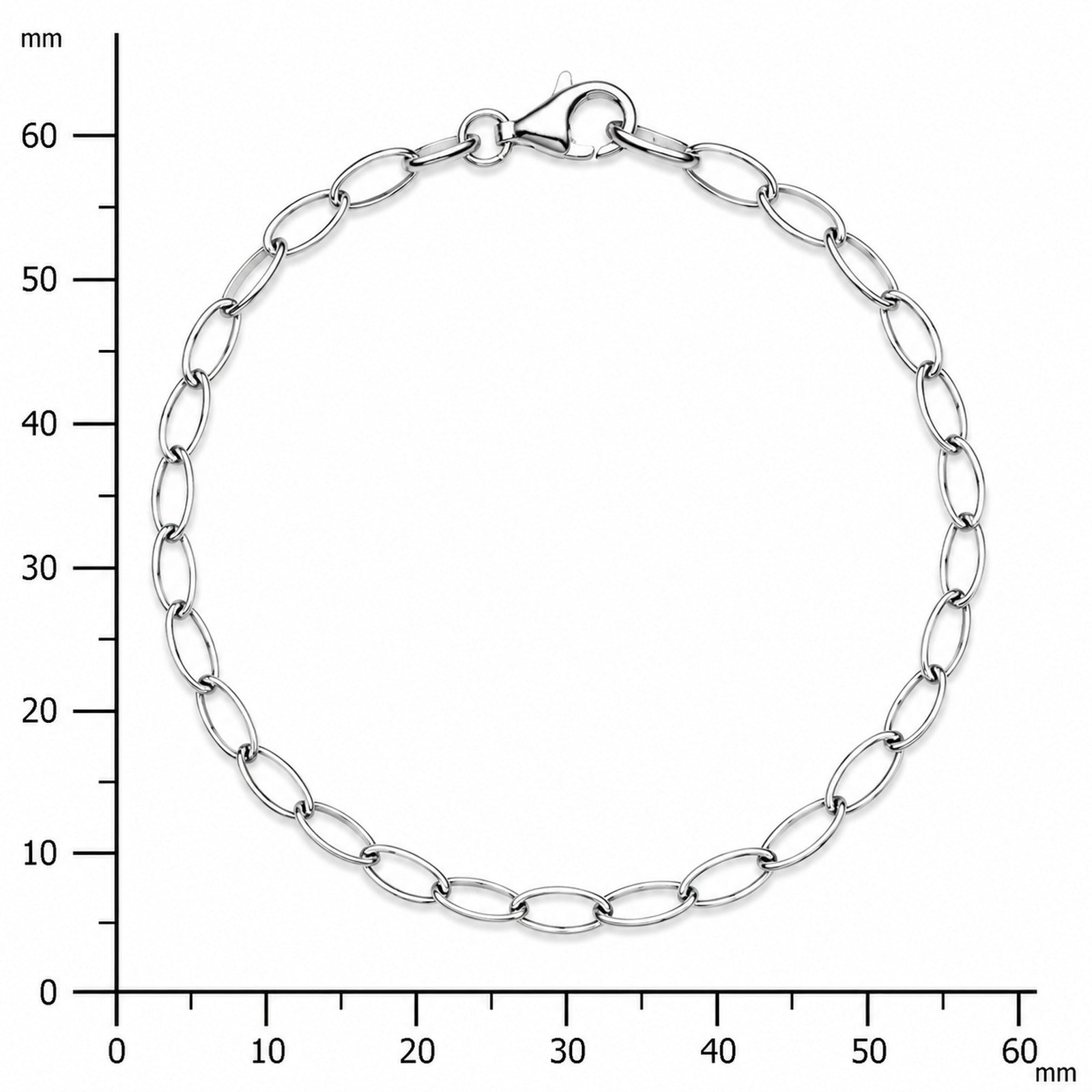 Charmsarmband, 19 cm,  Silber 925/000