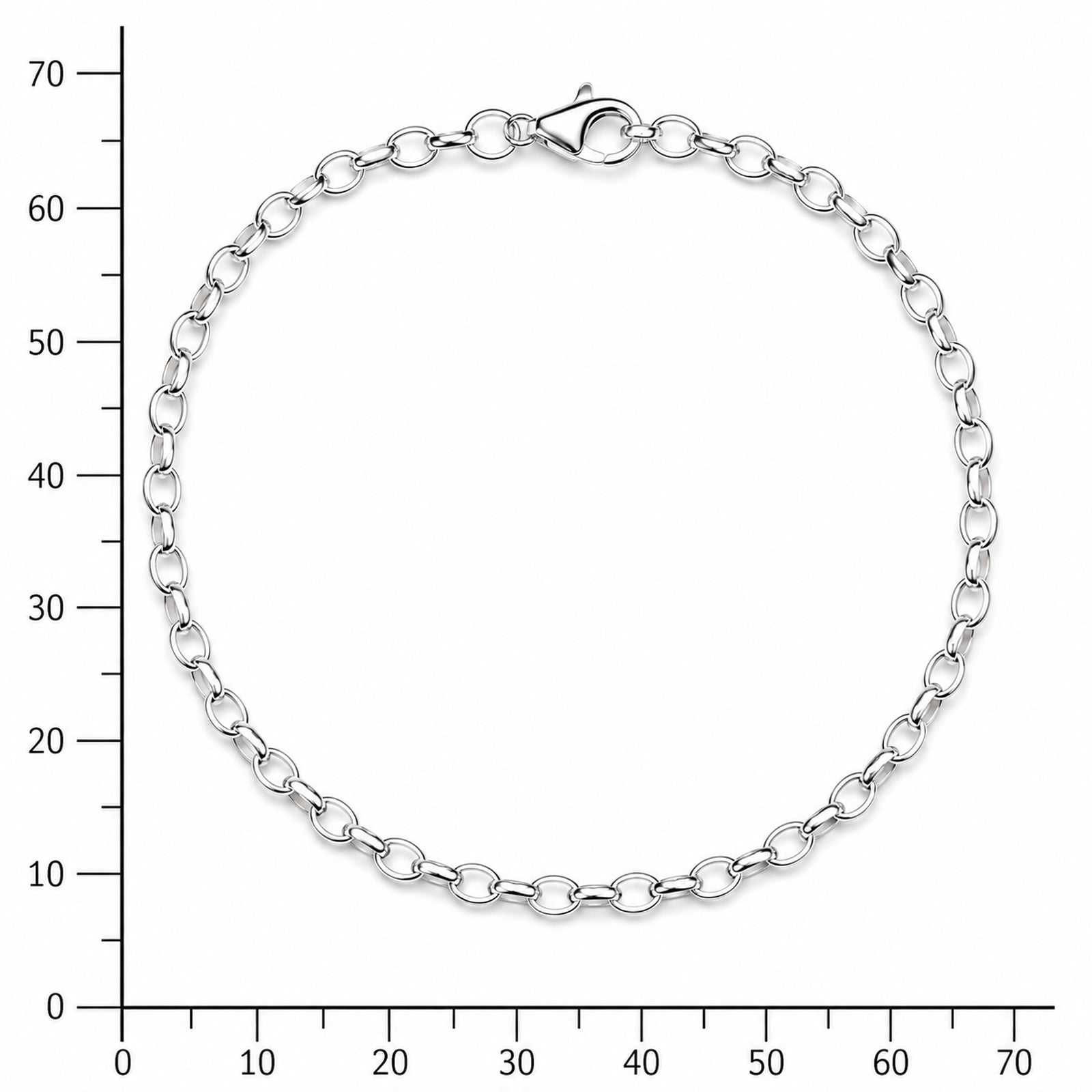 Charmsarmband, 19 cm,  Silber 925/000
