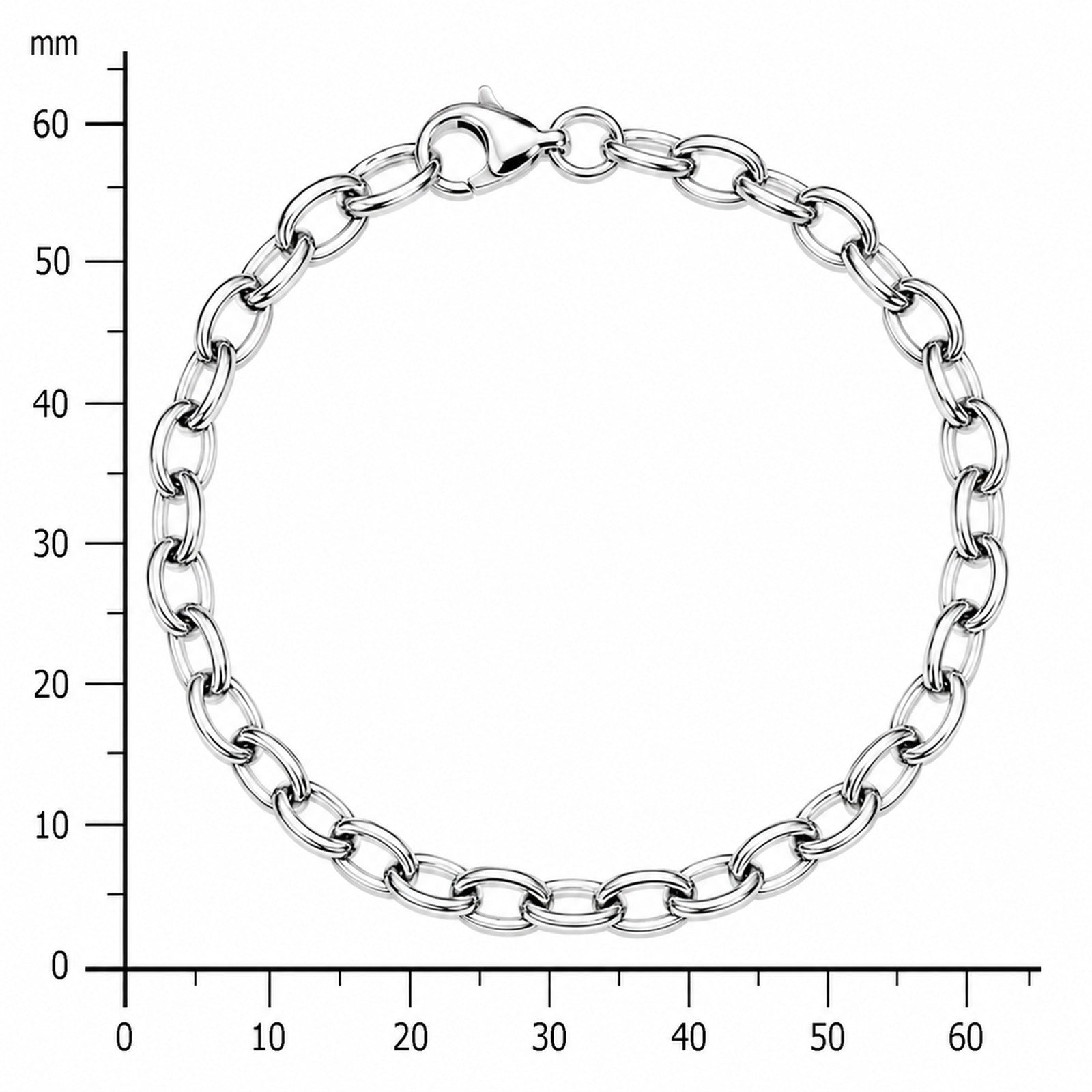 Charmsarmband, 19 cm,  Silber 925/000