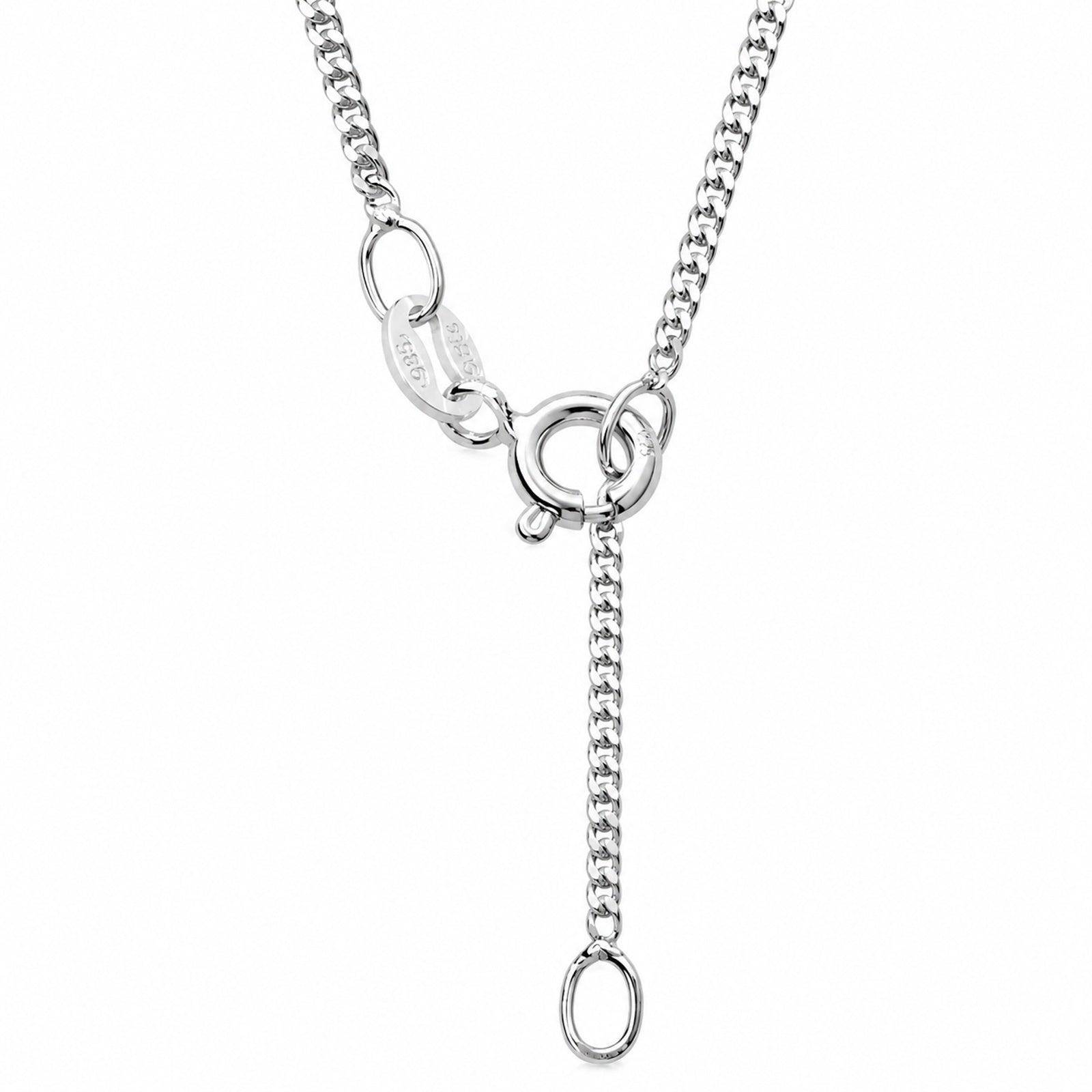 Kinderkette Silber 925/000, Panzer 1,3 mm breit, 36 - 38 cm verstellbar