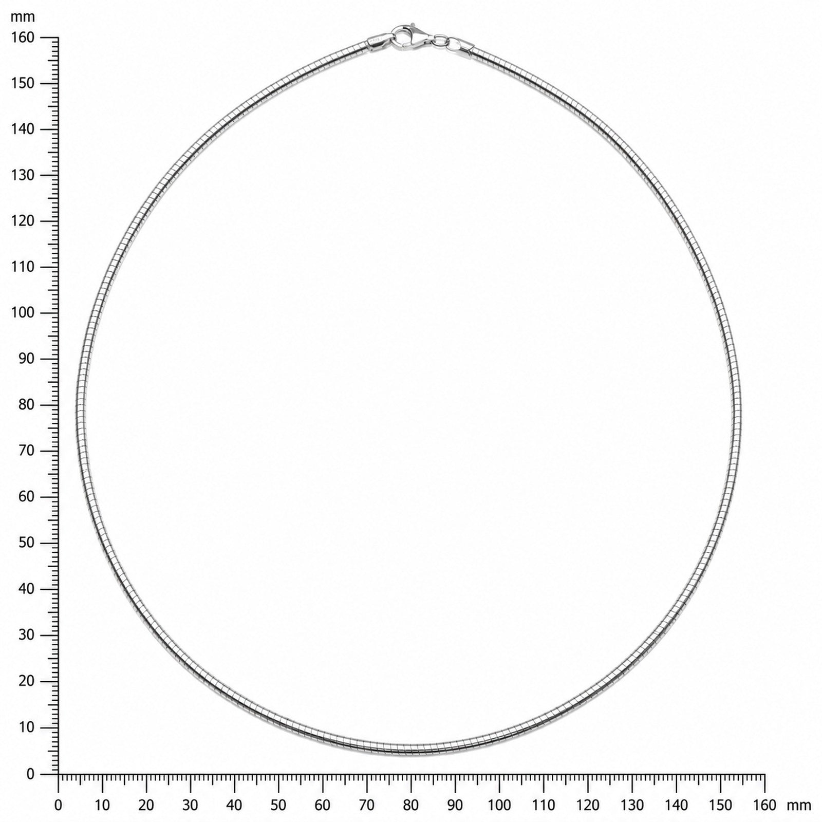 Halsreif Silber 925/000, Omega 1,9 mm - Länge wählbar -