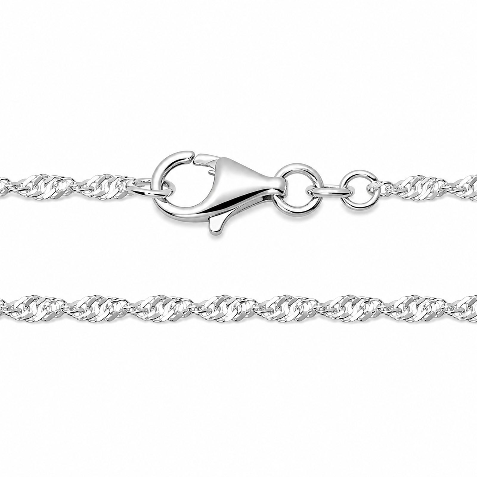 Kette Silber 925/000, Singapur 1,8 mm breit -Länge wählbar-