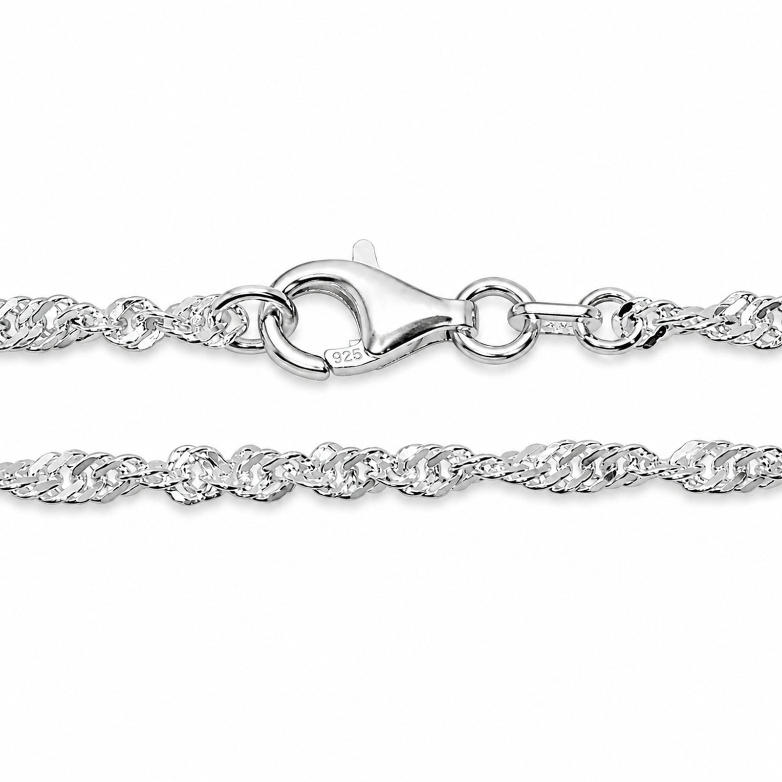 Kette Silber 925/000, Singapur 2,3 mm breit -Länge wählbar-