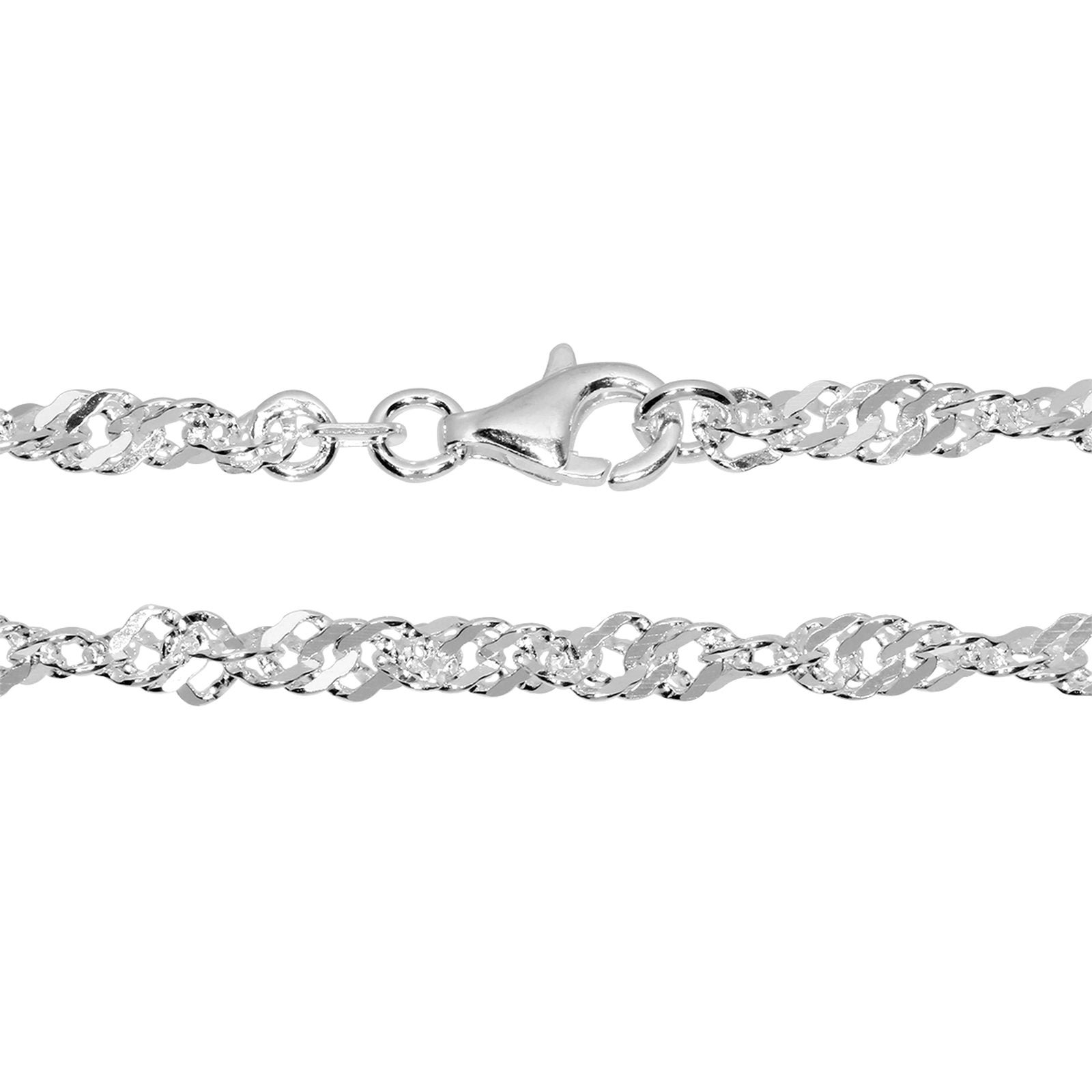 Kette Silber 925/000, Singapur 3,3 mm breit -Länge wählbar-