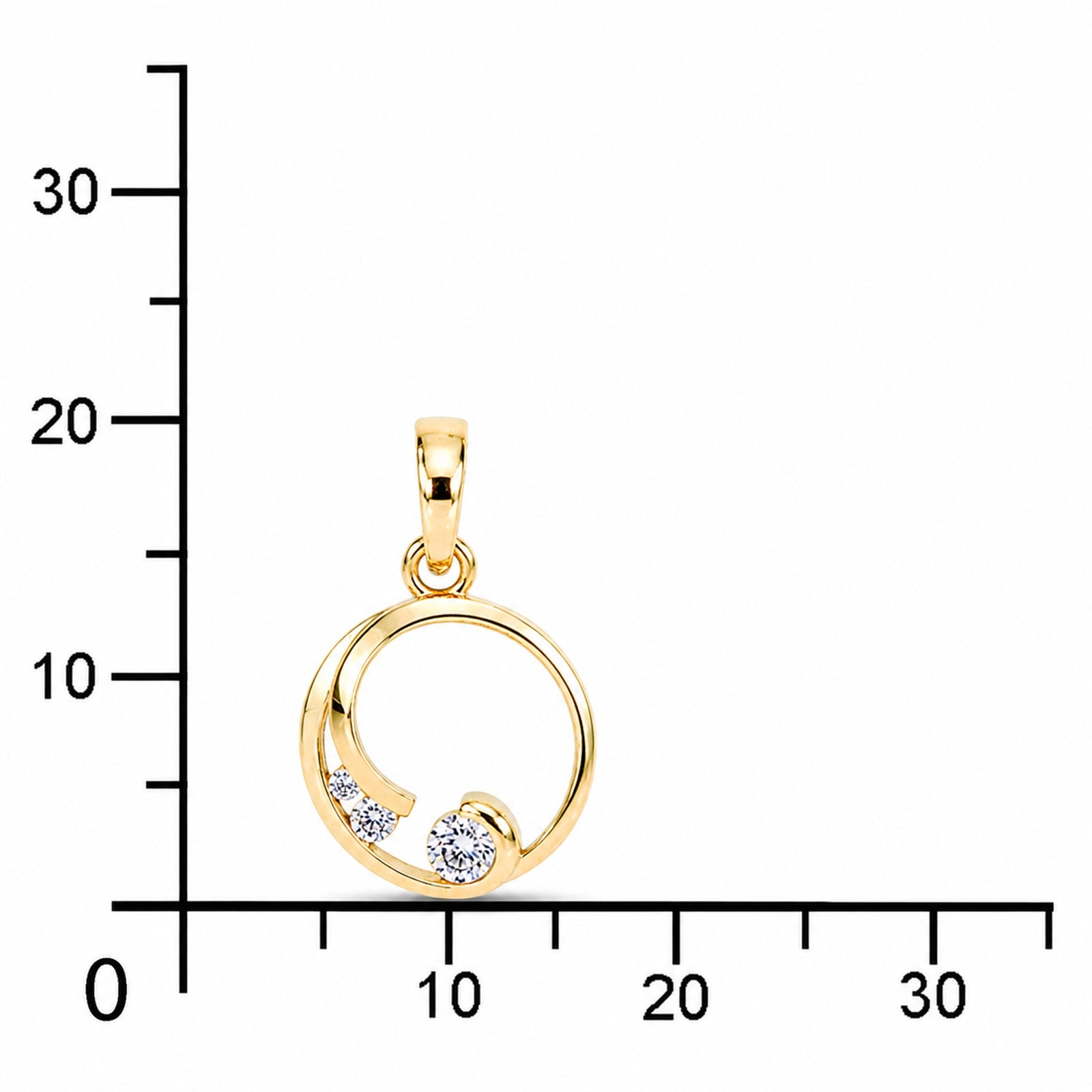 Anhänger Gold 333/000, Zirkonia