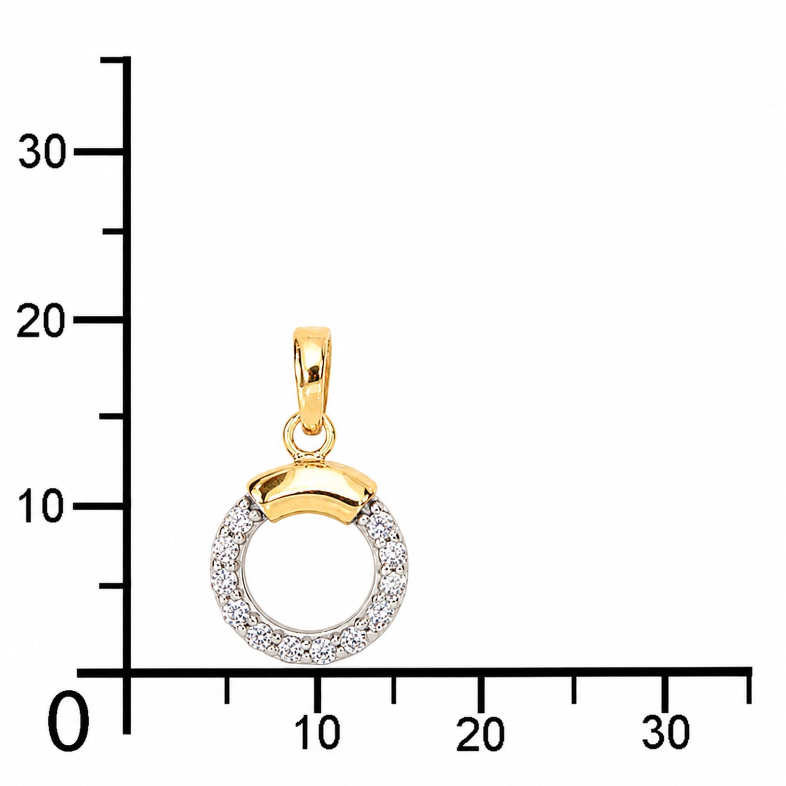 Anhänger Gold 333/000, Zirkonia