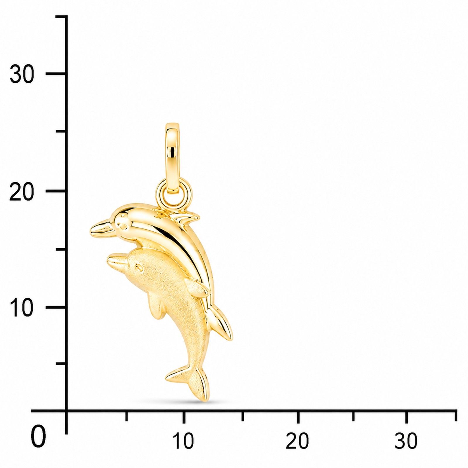 Anhänger Gold 333/000, Delphinpaar