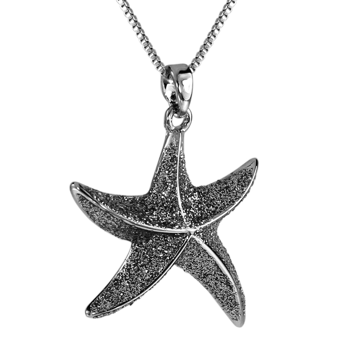 Kette mit Anhänger, Edelstahl, Seestern