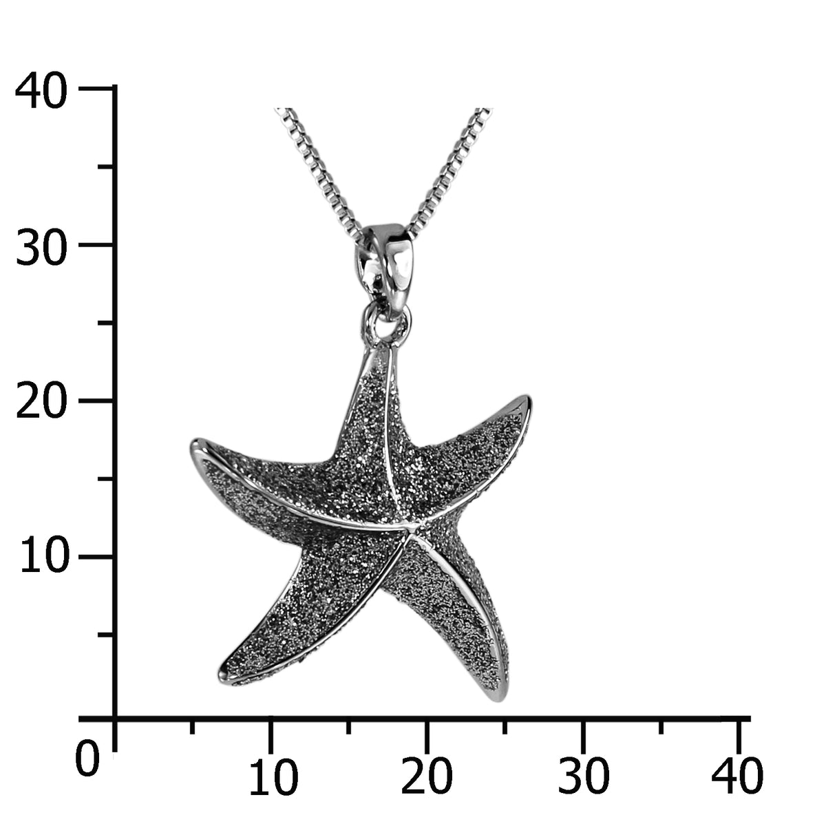 Kette mit Anhänger, Edelstahl, Seestern