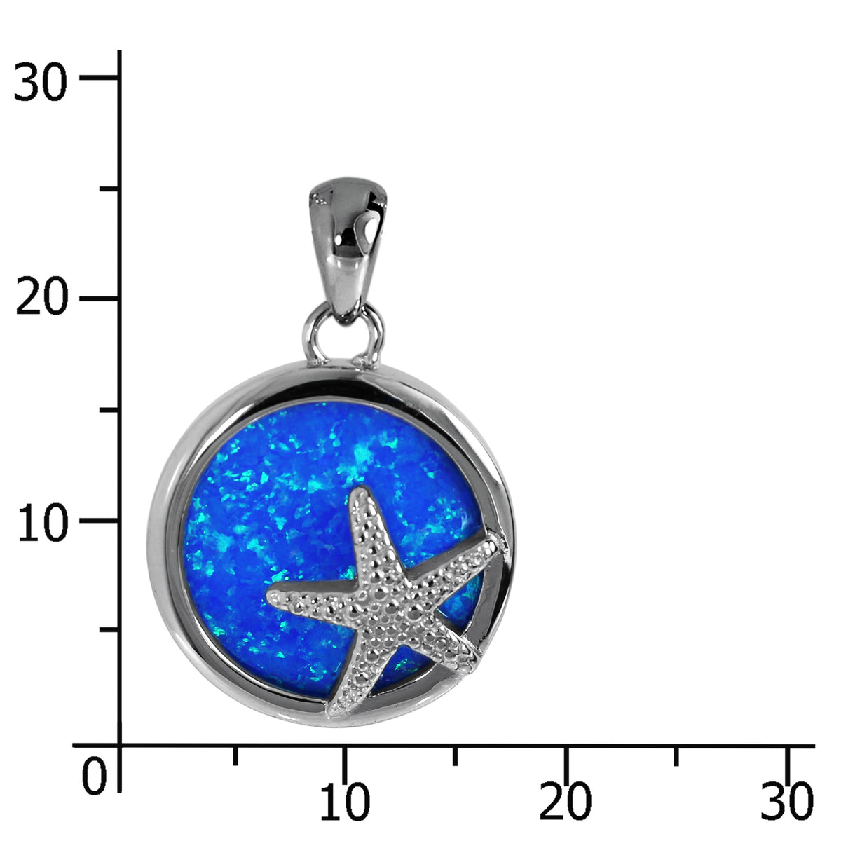 Anhänger Silber 925/000 "Seestern" sy.Opal