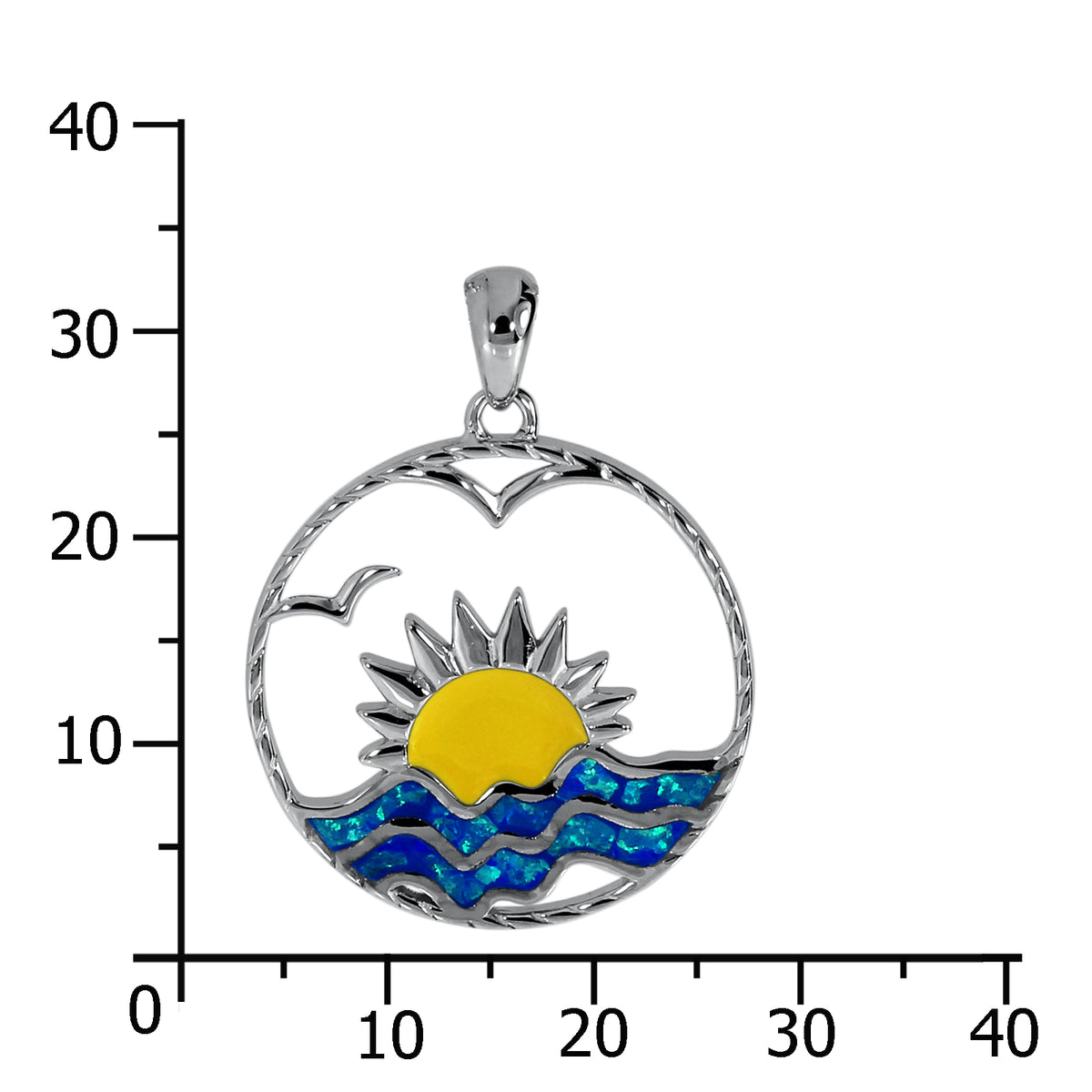 Anhänger Silber 925/000 "Sonnenuntergang" sy.Opal