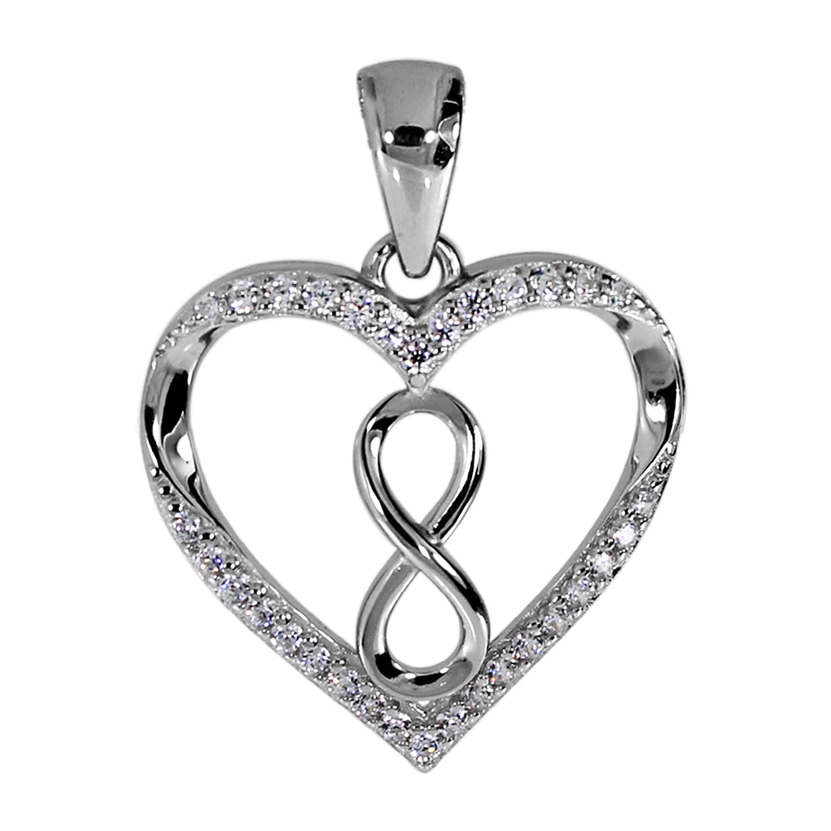 Anhänger "Herz", Silber 925/000, Zirkonia