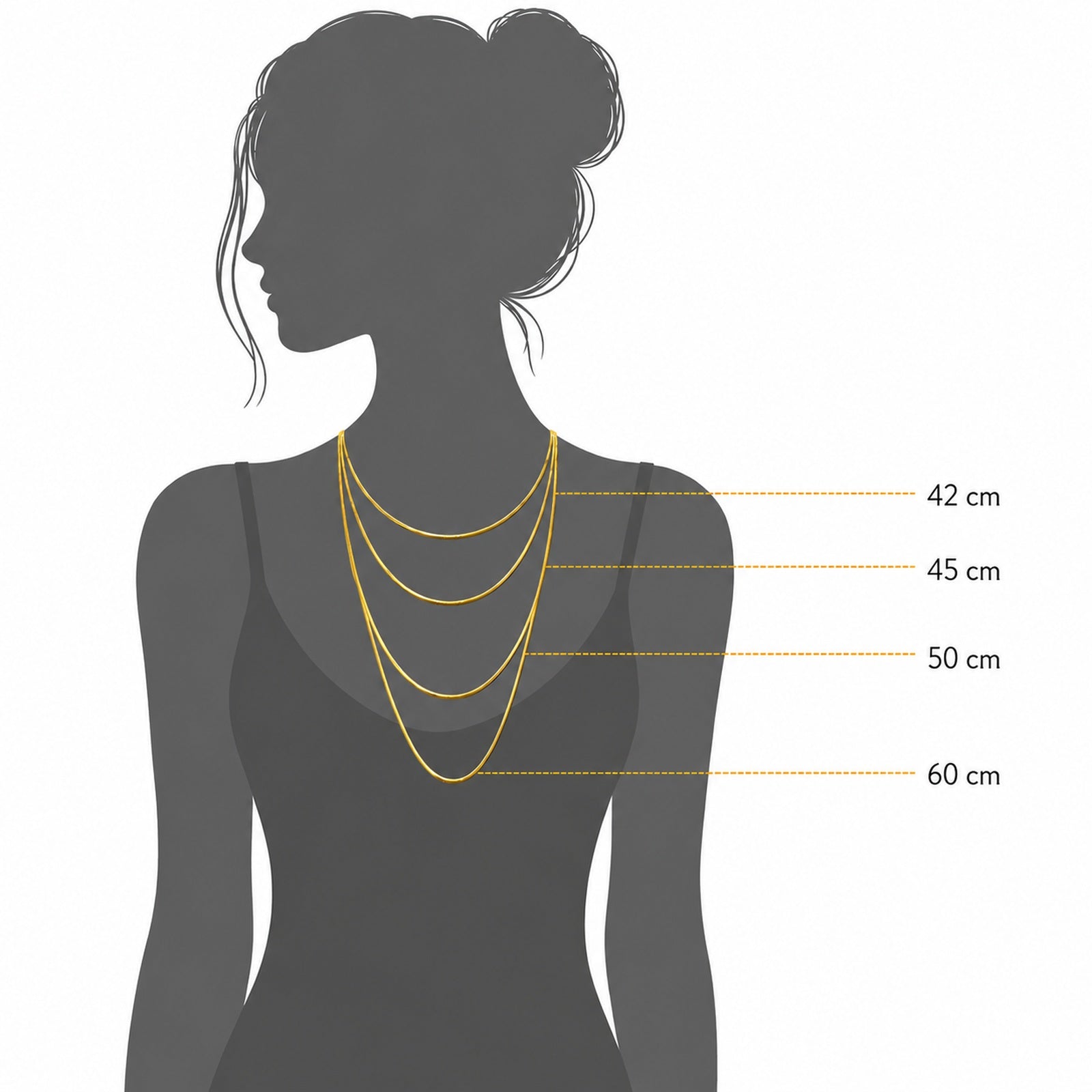 Kette Gold 585/000, Schlange 1,2 mm - Länge wählbar -