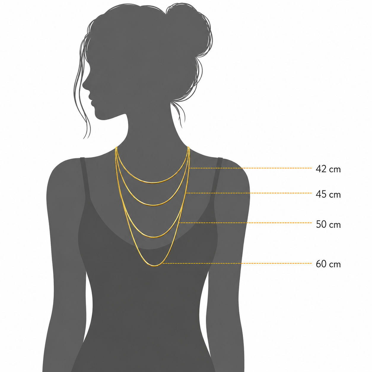 Kette Gold 585/000, Schlange 1,6 mm - Länge wählbar -